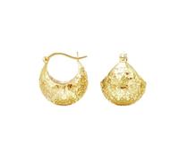 KnSam Pendientes de aro Au750 de oro de 18 quilates, pendientes de bola con lentejuelas, joyas de oro auténtico, estilo Art Nouveau, oro amarillo Au750