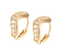KnSam Pendientes de aro de oro 750 de 18 quilates para mujer, estilo vintage, con moissanita, oro amarillo de 18 quilates, pendientes de estilo Art Nouveau, oro