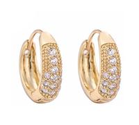 KnSam Pendientes de aro para mujer, moissanita, aro, oro amarillo de 18 quilates, Au 750, pendientes de estilo Art Nouveau, oro auténtico, joyas de oro