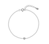 KnSam Pulsera de oro 750 de 18 quilates para mujer, joyas auténticas, pequeñas pulseras para mujer con diamantes, brazaletes de platino, 20+3CM, Oro blanco de 18 quilates (750), Diamante