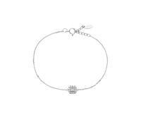 KnSam Pulsera de oro blanco de 9 K/14 K/18 K para mujer, joyas de oro auténtico de 0,1 ct, diseño de laboratorio, oro auténtico, clásico, corte princesa, blanco, pulsera de oro 750/585/375, Oro blanco