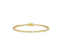 KnSam Pulseras de oro amarillo de 9 K/14 K/18 K para mujer, joyas auténticas, laboratorio creado en laboratorio de diamantes para mujer, cadena de tenis de corte redondo, color amarillo, brazaletes de