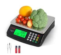 KNSWE Bascula Grande Peso de Cocina Digital 40kg Acero Inoxidable Balanza Precision 1g Función Tara Conteo Cero Para Hogar y Repostería Electrodomesticos Báscula Gramos Kilogramos Libras Onza