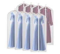 Kntiwiwo - Bolsas de almacenamiento transparentes para colgar ropa con cremallera, 61 x 152,4 cm, con cremallera, para trajes y abrigos, vestidos largos, 8 unidades