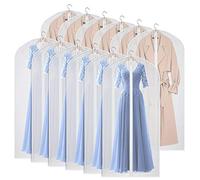 Kntiwiwo Bolsas de ropa, bolsa de vestir para almacenamiento de 60 pulgadas, a prueba de polvo, bolsa protectora de traje con cremallera para vestidos largos, trajes, abrigos, armario, almacenamiento