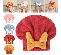 Knubbuf 2025 New Super Absorbent Hair Towel Wrap for Wet Hair, Absorbent Hair Towel Wrap For Women, Microfiber Hair Towel Wrap, Curly Hair Plopping Towel, Extrame Soft & Fast Drying (Red)