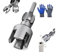 Knubbuf 4 in 1 Water Pipe Wrench, Integrated Internal & External Pipe Threading Tool, Drill Driven Plumbing Repair Set, PVC Pipe Thread Cutting Tool For 1/2''/ 3/4'' pipes (3/4")