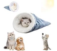 Knubbuf Cat Winter Sleeping Bag, New Upgraded Cat Sleeping Bag, Soft Plush Large Cat Sack Warm Cat Bed, Pet Mat Warming Pad Sack for Indoor Cats and Small Dogs (1pc)