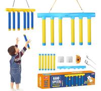 Knubbuf Catching Sticks Game Reaction Training Toy, Falling Sticks Catching Game, Drop It Catch It Win It Game, 3 Falling Speeds Adjustable, Hand Eye Coordination Training (B Set)