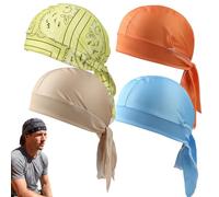 Knubbuf Gorro con pañuelo refrescante Paisley, bandana deportiva elástica y forro para casco de moto, pañuelos transpirables que absorben el sudor para hombre y mujer (C)
