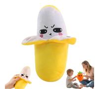 Knubbuf Interactive Music Plush Toy, Banana Plush Musical Sensory Toy with Sounds, Touch-Sensitive Fruit Stuffed Animal for Parent-Child Play, Fun Sound-Activated Rhythm Piano Doll (Banana)