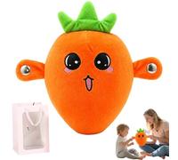 Knubbuf Interactive Music Plush Toy, Touch-Sensitive Banana Stuffed Animal with Sounds, Fun Sensory Rhythm Piano Doll for Parent-Child Play and Early Education (Radish)