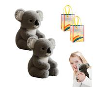 Knubbuf Koala de Peluche Realista y Suave con Peso, con Forma de Koala Real, Ideal para la sanación Emocional a Demanda. Abrazos infinitos (2 Pcs)