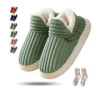 Knubbuf Pluffi Comfy Slippers Women, Pluffi the Cozy & Stylish Slipper, Unisex Winter Cozy Fashion Plush Warm Home (Green, M, Adulto, 38, Números (rango), Sistema tallas calzado EU, 39, mediano)
