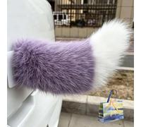 Knubbuf Remote Control Electric Car Tail, Cute Fuzzy Wagging Moving Tail for Auto Trunk Bumper, Rechargeable Plush Animal Tail Car Exterior Decoration, Versatile Cosplay Accessory (L)
