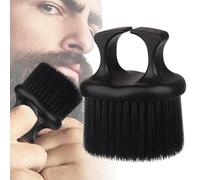 Knuckle Brush Barbers, Professional Barber Brush, 4/5/6 Inches, Ergonomic Finger Ring Handle, Soft Bristles Hair Removal Lightweight for Barbering and Styling (Black)