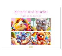 Knuddel und Kuschel (Wandkalender 2026 DIN A4 quer), CALVENDO Monatskalender: Zwölf Mal Flausch und Gute-Laune-Klang, ein Kuschelfest das ganze Jahr lang