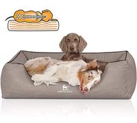 Knuffelwuff 14123-011 Columbia - Cama ortopédica XXL para Perros, Piel sintética, 120 x 85 cm, Color Gris Claro