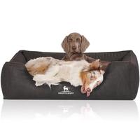 Knuffelwuff 14183-015 Tampa - Cama ortopédica para Perros (Piel sintética Acolchada con láser, tamaño XXL, 120 x 85 cm, 8,2 kg), Color Negro