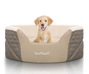 Knuffelwuff - Cama ortopédica para Perro (70 x 50 cm), Color marrón y Beige
