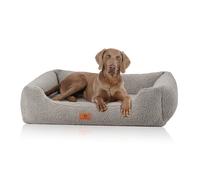 Knuffelwuff cama ortopédica para perros Wollekopp de suave material tipo peluche M-L 85 x 63 cm Gris