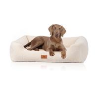 Knuffelwuff cama ortopédica para perros Wollekopp de suave material tipo peluche XXL 120 x 85 cm Beige