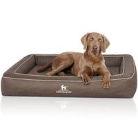 Knuffelwuff Montego M-L - Cama ortopédica para perro (85 x 65 cm), color marrón