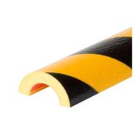 Knuffi 10017 - Perfil protector de tubo de espuma de poliuretano, tipo R30, amarillo/negro, 1 m de longitud