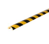 Knuffi 10027 - Perfil protector de tubo de espuma de poliuretano, tipo R30, amarillo/negro, 5 m de longitud