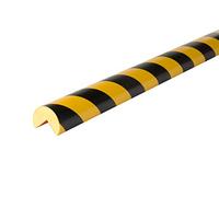 Knuffi 11023 - Perfil protector de esquina de espuma de poliuretano, tipo A+, color amarillo/negro, 3 m de longitud