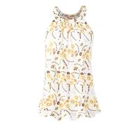 Knuffnee Camiseta sin mangas para mujer con sujetador integrado, cuello halter, corte holgado, tallas S-XXXL, Pequeñas flores, XXL