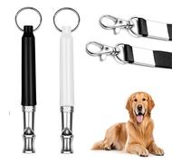 KNUIUYY 2 Piezas Silbato para Perros, Accesorio Antiladridos Ultrasónico con Cordón, Ahuyentador de Perro, Silbato Ajustable de Alta Frecuencia Silencioso, Ideal para Adiestramiento y Callar Perros