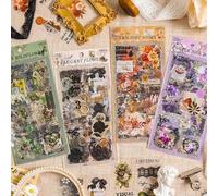 KNUIUYY 309 Piezas/24 Materiales Bullet Journal, Hojas Pegatinas para Scrapbooking, Manualidades Álbumes de Recortes Decoración Para Material de Scrapbooking Bullet Journal etc