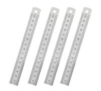 KNUIUYY 4 Pack de righelli di precisione in acciaio, 15cm Inossidabile Righelli Metallo Bilancia a Doppia Faccia, flexibles de precisión Righelli di Precisione Acciaio Inox per Ingegneria