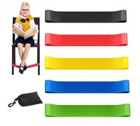 KNUIUYY 5 Piezas Bandas Elásticas para Sillas, Bandas elásticas para la ansiedad, Material TPE, Banda Antiestrés Hinchables Sensoriales Sillas para Niños con TDAH Autismo Sensorial, Escuela y Casa