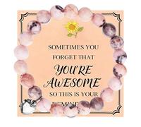 KNUIUYY Pulseras mujer - cristales para mujer Piedras preciosas naturales Yoga Reiki Brazalete,Pulsera de la Suerte, Regalo de Joyería para Cumpleaños, Aniversarios y Navidad