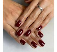 KNUIUYY Uñas de Gel Pegatinas, 20 Piezas Gel Semicurado de Pegatinas Vino Rojo Gel Semi-Curado Nail Art Stickers Decoración, Adecuada para Manicura DIY