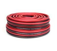 KnuKonceptz Bassik - Cable de altavoz calibre 12 AWG con PVC ultra flexible suave al tacto para altavoces de cine en casa y audio de coche, color rojo y negro, 100 pies