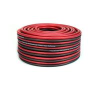 KnuKonceptz Bassik - Cable de altavoz calibre 16 AWG con PVC ultra flexible suave al tacto para altavoces de cine en casa y audio de coche, rojo/negro, 250 pies
