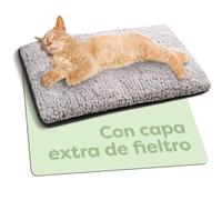 Knupis Manta Térmica Gatos & Perros 60x45cm - Manta Térmica Autocalentado Reducción de Ruido para Gatos y Perros Pequeños - Alfombra Calefactora - Funda Lavable - Estabilidad Reforzada (Gris)
