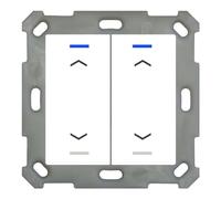 KNX Button Light 55, doble, RGBW, blanco puro brillante, ciego