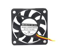 KNYCVDJ 2 Piece 5V Fan 60MM 3Pin 60x60x15mm 6cm 6015 Brushless DC Cooling Cooler 4000rpm 15.4CFM