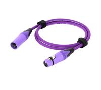 KNYCVDJ Cable XLR de 3 pines, conectores de plástico macho a hembra, cobre OFC blindado for amplificador de micrófono mezclador, 0,3 m, 1m, 2m, 3m, 5m, 10m, 15m, 1 ud.(D1003-Purple,1.5m)