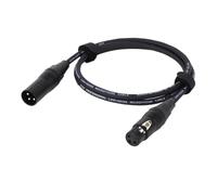 KNYCVDJ Cable XLR de 3 pines, conectores de plástico macho a hembra, cobre OFC blindado for amplificador de micrófono mezclador, 0,3 m, 1m, 2m, 3m, 5m, 10m, 15m, 1 ud.(D1003-Black,1.5m)