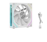 KNYCVDJ Ventilador de refrigeración for Caja de PC ARGB de 120 mm, Modular 3 en 1, inalámbrico, Empalme, 12 cm, for Ordenador, refrigeración líquida de 120, 240 y 360 mm.(Forward White 1FAN_A-RGB)