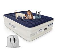 KNZZO Colchón inflable matrimonial con bomba integrada, colchón inflable con parte superior aterciopelada suave, colchón inflable a prueba de fugas, cama de aire plegable impermeable para el hogar