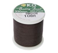 Ko Nylon Beading hilo de color marrn oscuro prepado japons 100% nylon 330tex Cordones de nudo resistentes a enredos 50m /55 yds uso para proyectos