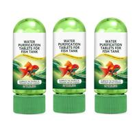 KOAHDE Agente Purificador de Agua para Peceras,Tabletas Portátiles Purif para Tanque Agua Peces,Rápida,Elimina La Turbidez Y Las Impurezas,3 Botella