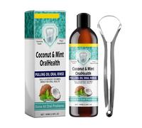 KOAHDE Enjuague Bucal con Aceite de Coco,Enjuague Bucal Con Aceite Blanqueador Natural,Coconut Pulling Oil,100ML,Eliminar las Manchas Dentales,Refrescar el Aliento y Cuidar las Encías