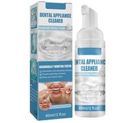 KOAHDE Espuma de limpieza de aparatos ortopédicos, limpiador para aparatos ortopédicos, 60 ml, 1 unidad, juego de dientes, limpiador de espuma, kit de limpieza de manchas